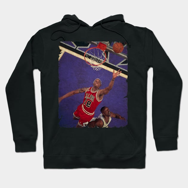 Dennis Rodman - Chicago Bulls vs Sacramento Kings Hoodie by MJ23STORE